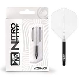 Red Dragon Nitro Flite Flight- Schaftsystem Standard Nr.2 Schwarz & Klar M Medium