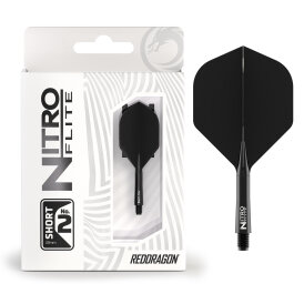 Red Dragon Nitro Flite Flight- Schaftsystem Standard Nr.2 Schwarz & Schwarz S Short