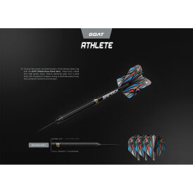 Goat Dart Steel Darts Athlete Brass Steeltip Darts Steeldart 13 g Schwarz