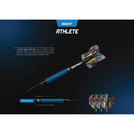 Goat Dart Steel Darts Athlete Brass Steeltip Darts Steeldart 12 g Blau