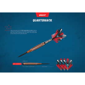 Goat Dart Steel Darts Quarterback V1 95% Tungsten Steeltip Darts Steeldart 23 g