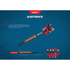 Goat Dart Steel Darts Quarterback V2 95% Tungsten Steeltip Darts Steeldart