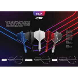 Goat Dart A1R Molded Flight- Schaftsystem Weiß Standard Nr.6 M Mittel