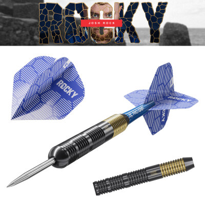 Target Steel Darts Set Josh Rock Rocky Brass komplett Dartset Steeltip Steeldart 22 g