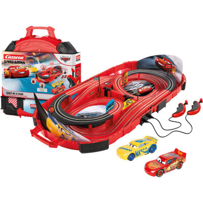 Carrera Speed Arena Disney Pixar Cars Power Duell Autorennbahn komplett im Koffer 16002