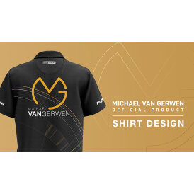 Winmau Darts MvG Michael van Gerwen  5-Jahres-Jubiläums Anniversary Dartshirt Matchshirt Dart Shirt Player Shirt Trikot Design 2025 Größe XL