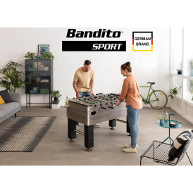 Bandito Tischkicker Profi Soccer Deluxe Eiche Grau