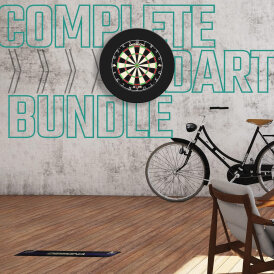 Mission Dart Axis Dartboard-Set, Jigsaw Surround, Abwurflinie & 6 Stück Steeldarts