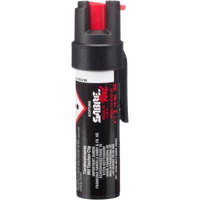 Sabre Red Pfefferspray Sprühnebel mit UV-Markierungsstoff Tierabwehrspray Modell 3 Spray mit Clip 19ml