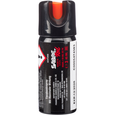 Sabre Red Pfefferspray mit UV-Markierungsstoff Tierabwehrspray Modell 4 Spray Magnum 45ml