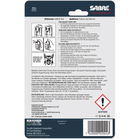 Sabre Red Pfefferspray mit UV-Markierungsstoff Tierabwehrspray Modell 4 Spray Magnum 45ml