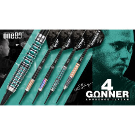 one80 Steel Dart Lourence Ilagan The Gunner 4 VHD Schwarz/Rosegold 90% Tungsten Steeltip Dart Steeldart