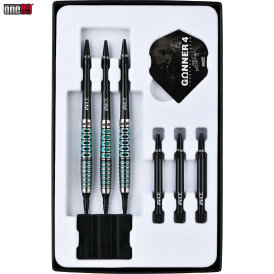 one80 Soft Dart Lourence Ilagan The Gunner 4 VHD Schwarz/Jade 90% Tungsten Softtip Dart Softdart 18 g