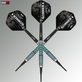 one80 Soft Dart Lourence Ilagan The Gunner 4 VHD Schwarz/Jade 90% Tungsten Softtip Dart Softdart 18 g