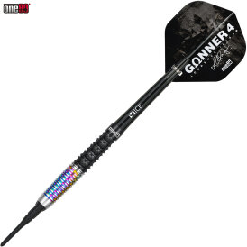 one80 Soft Dart Lourence Ilagan The Gunner 4 VHD Schwarz/Rainbow 90% Tungsten Softtip Dart Softdart 22 g