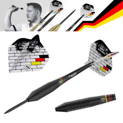 BULL�S Dart Steel Dart Martin Schindler The Wall Black Brass Steeldart Steeltip 23 g
