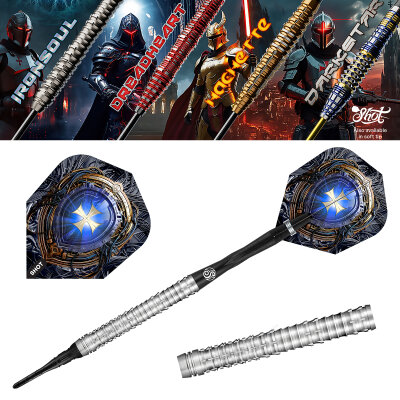 Shot Soft Darts Future Knights Ironsoul 90% Tungsten Softtip Darts Softdart 20 g