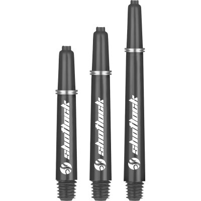Shot Dart Shafts Shot Lock Shaft mit Federring Schwarz IM Intermediate