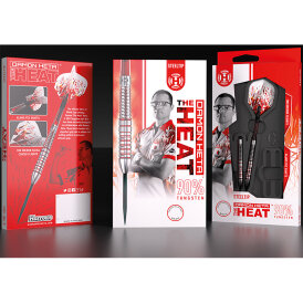 Harrows Steel Darts Damon Heta The Heat Series 2 90% Tungsten Steeltip Dart Steeldart 23 g / moderat bespielt