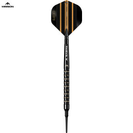 Mission Darts Soft Darts Mike De Decker Black & Gold PVD 95% Tungsten Softtip Darts Softdart 20 g