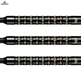 Mission Darts Soft Darts Mike De Decker Black & Gold PVD 95% Tungsten Softtip Darts Softdart 20 g