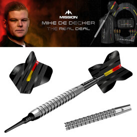 Mission Darts Soft Darts Mike De Decker Brass Tungsten Look Softtip Darts Softdart 18 g
