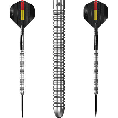 Mission Darts Steel Darts Mike De Decker Silber 95% Tungsten Steeltip Darts Steeldart 26 g