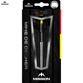Mission Darts Steel Darts Mike De Decker Silber 95% Tungsten Steeltip Darts Steeldart 26 g