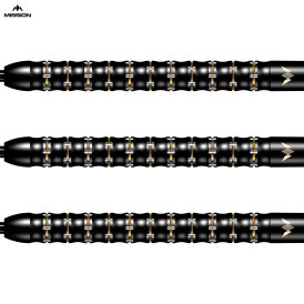 Mission Darts Steel Darts Mike De Decker Black & Gold PVD 95% Tungsten Steeltip Darts Steeldart 22 g