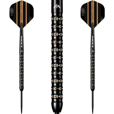 Mission Darts Steel Darts Mike De Decker Black & Gold PVD 95% Tungsten Steeltip Darts Steeldart 24 g