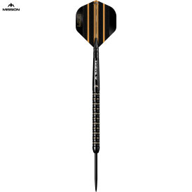 Mission Darts Steel Darts Mike De Decker Black & Gold PVD 95% Tungsten Steeltip Darts Steeldart 24 g