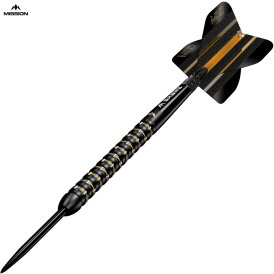 Mission Darts Steel Darts Mike De Decker Black & Gold PVD 95% Tungsten Steeltip Darts Steeldart 24 g
