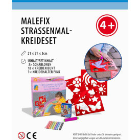 Straßenmalkreiden MALEFIX von PUSTEFIX Schablonen Set Mal-Spaß mit höchstem Spielwert Einhorn