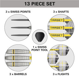 Target Steel Darts SWISS Point Scott Williams Shaggy G2 Generation 2 90% Tungsten Steeltip Dart Steeldart