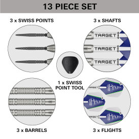 Target Steel Darts SWISS Point Shane McGuirk The Arrow G1 Generation 1 90% Tungsten Steeltip Dart Steeldart 23 g