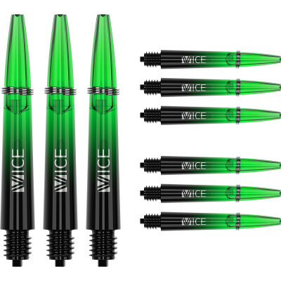 one80 Proplast Vice Shaft 3 3er Satz Dartshaft mit Federring Schwarz / Neon Grün S Kurz