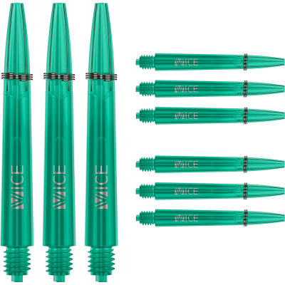 one80 Proplast Vice Shaft 3 3er Satz Dartshaft mit Federring Jade IM Intermediate