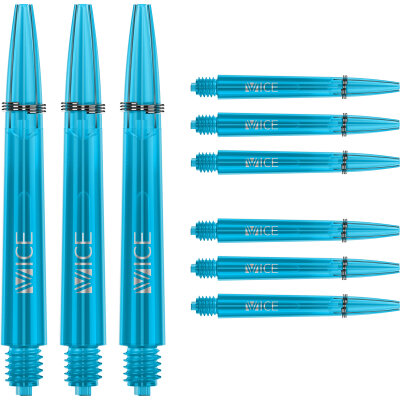 one80 Proplast Vice Shaft 3 3er Satz Dartshaft mit Federring Himmelblau IM Intermediate