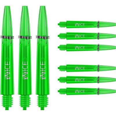 one80 Proplast Vice Shaft 3 3er Satz Dartshaft mit Federring Neon Grün S Kurz