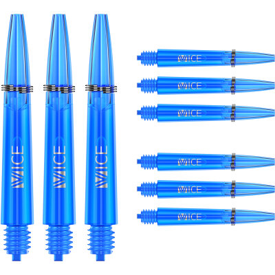 one80 Proplast Vice Shaft 3 3er Satz Dartshaft mit Federring Blau S Kurz