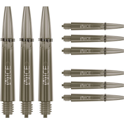 one80 Proplast Vice Shaft 3 3er Satz Dartshaft mit Federring Smokey S Kurz
