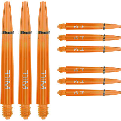 one80 Proplast Vice Shaft 3 3er Satz Dartshaft mit Federring Orange IM Intermediate