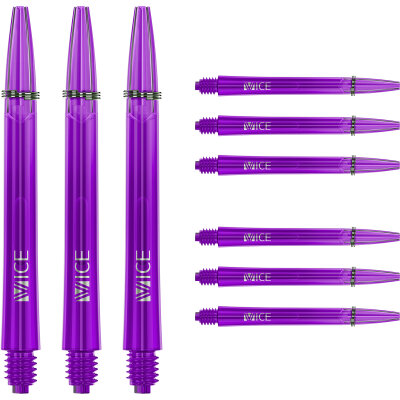 one80 Proplast Vice Shaft 3 3er Satz Dartshaft mit Federring Lila M Mittel