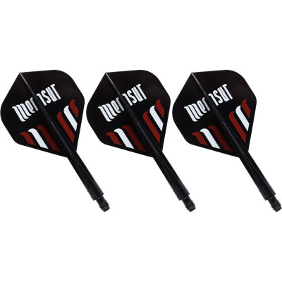 Condor Dart Flights Shafts AXE Mensur Suljovic The Gentle Inspiration 2 - 2 in1 Schaft-Flights-System Standard Nr.2 S Kurz