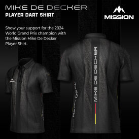Mission Darts Mike De Decker - The Real Deal Matchshirt Dart Shirt Dartshirt Trikot Design 2025 Größe M