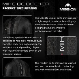 Mission Darts Mike De Decker - The Real Deal Matchshirt Dart Shirt Dartshirt Trikot Design 2025 Größe M