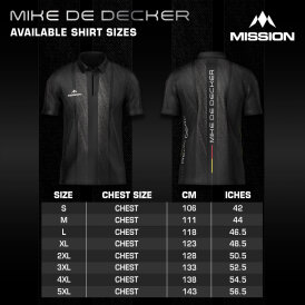Mission Darts Mike De Decker - The Real Deal Matchshirt Dart Shirt Dartshirt Trikot Design 2025 Größe M