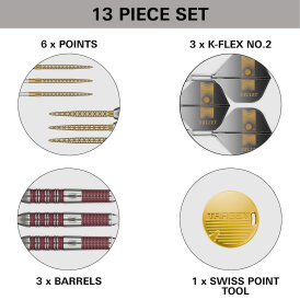 Target Steel Darts SWISS Point Stephen Bunting The Bullet 95K 95% Tungsten Steeltip Dart Steeldart 23 g