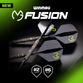 Winmau Dart Fusion MvG Michael van Gerwen PacMan Flight- Schaftsystem in verschiedenen Flightformen/Shapes und Längen