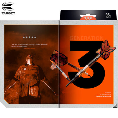 Target Soft Darts Raymond van Barneveld RVB G3 Generation 3 95% Tungsten Softtip Dart Softdart 20 g / leicht bespielt